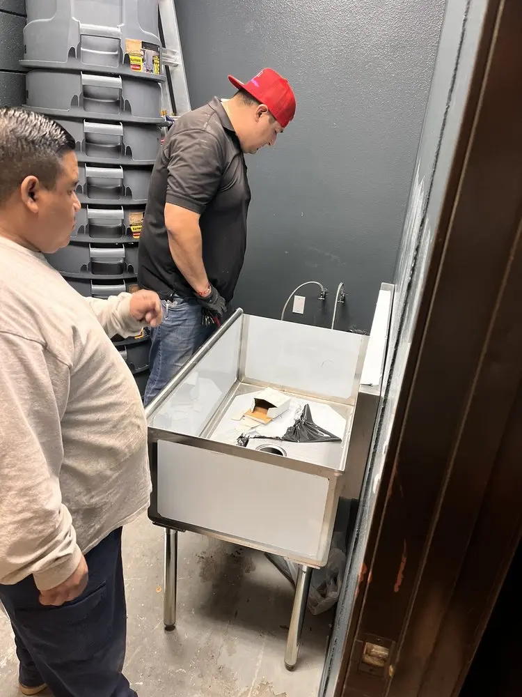 Commercial plumbing and sink installation in Tripp